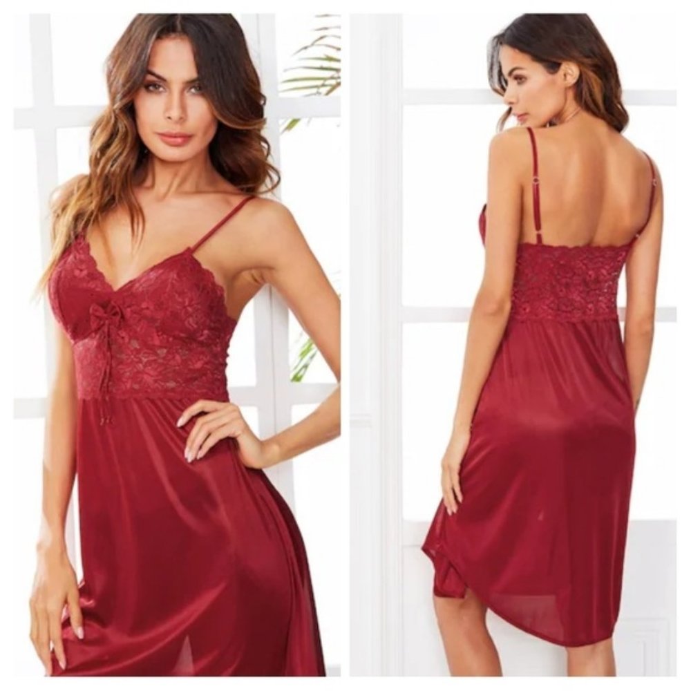 NWT Spaghetti Strap Bow & Love Chemise - Picture 2 of 2